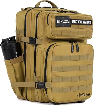 WOLFpak 45L Tactical Backpack w/Meal Prep Management Kit (Khaki)