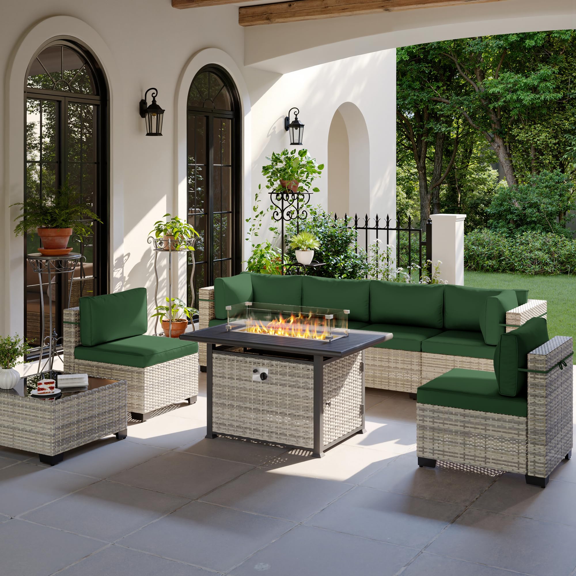 Outdoor PE Wicker Rattan Modular Patio Sectional Sofa Set