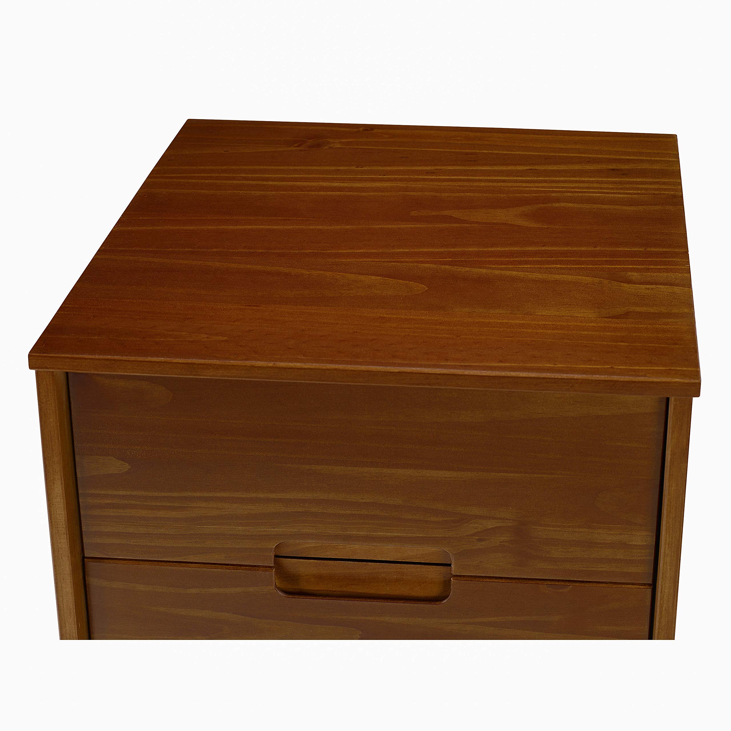 Walker Edison Mid Century Modern Grooved Handle Wood Nightstand Side ...