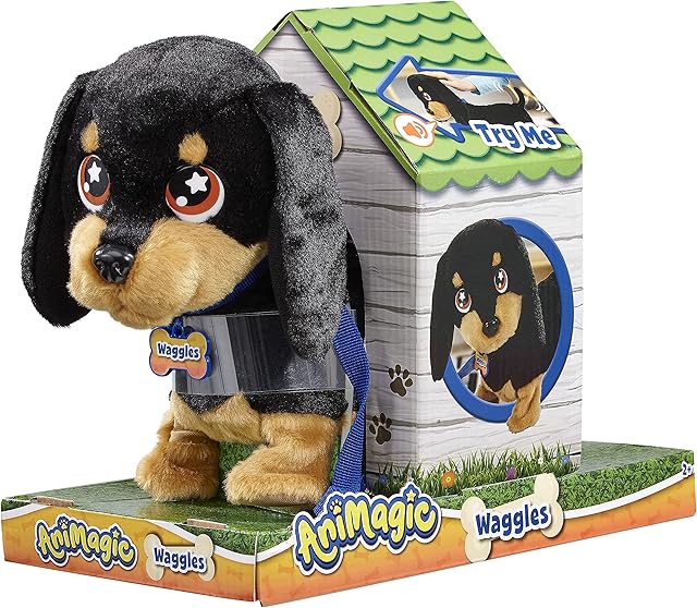 Animagic 'My Wiggling Walking Pup' Called Waggles, Interactive, Real Life Like Dog Toy Which Walks and Barks