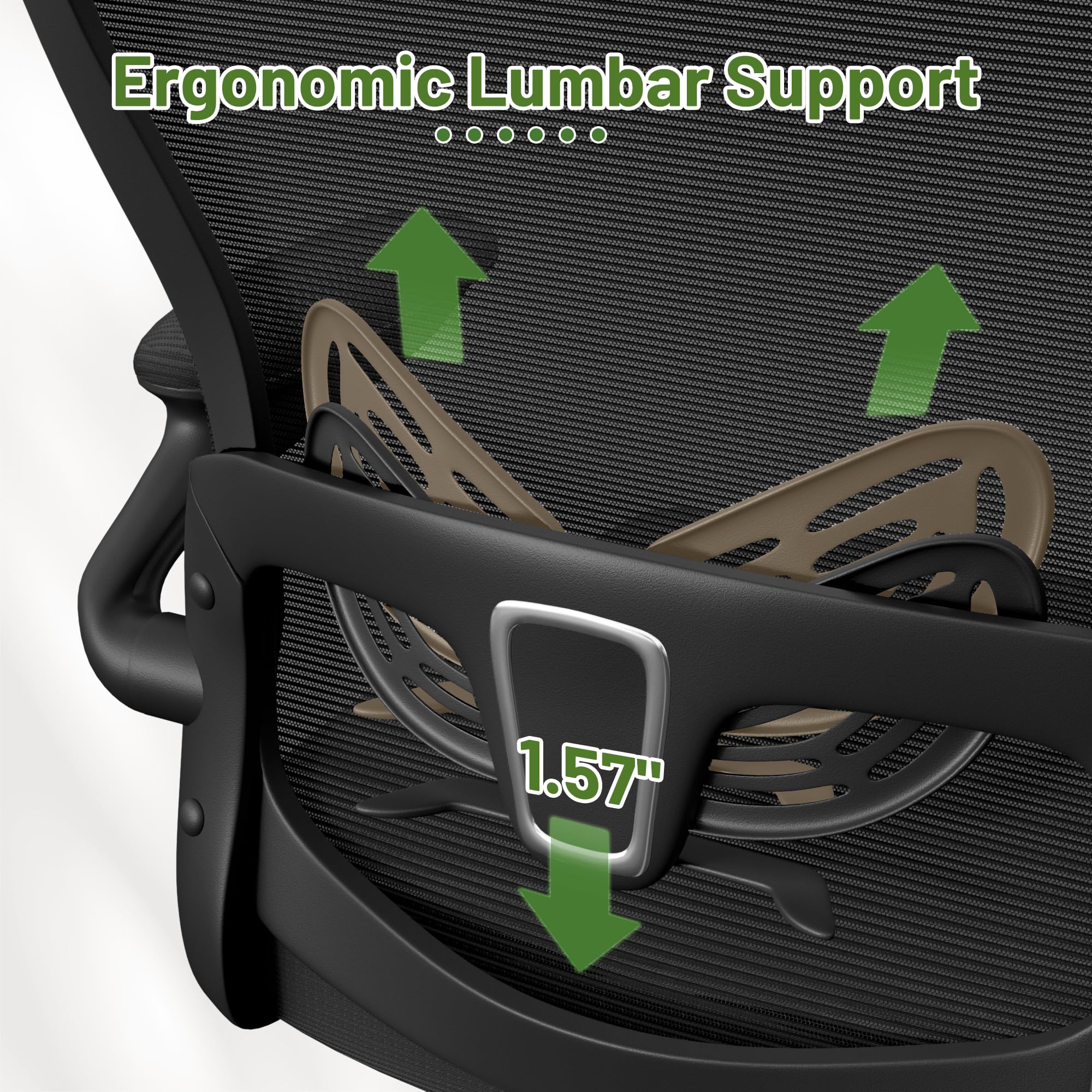 Furmax Ergonomic Office Chair Executive High Back Computer Desk Chair with 3D Headrest Adjustable Lumbar Support Armrests for — view 4