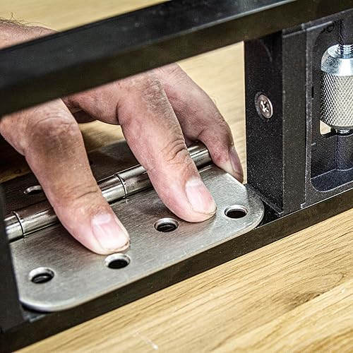 Miniatura 6 de Trend Kit de plantilla de bisagra a tope AnyDoor de 9 pies, de forma rápida y precisa empotrar bisagras cuadradas y de radio en puertas y marcos de