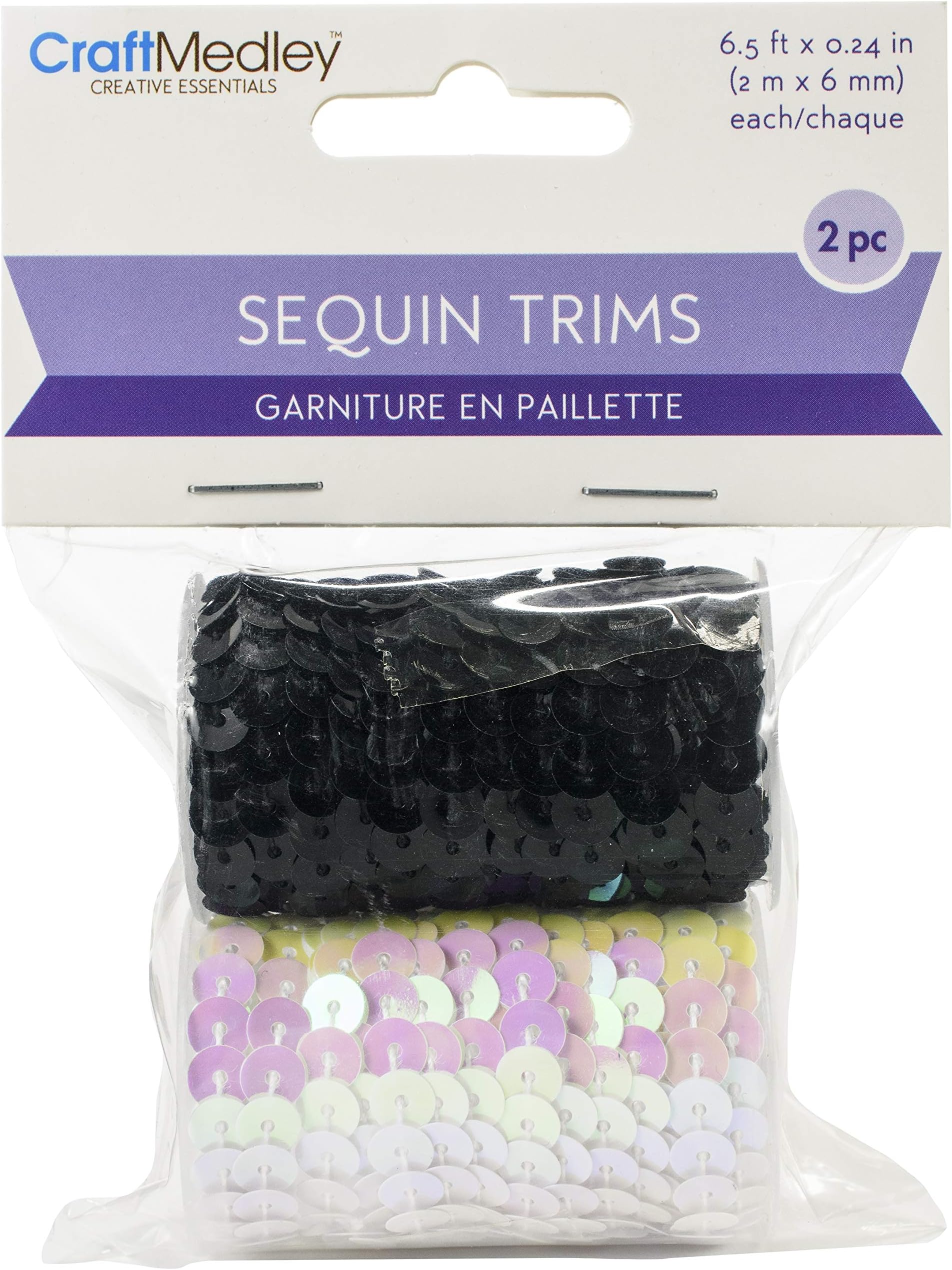 MULTICRAFT IMPORTS INC GC467C Sequin Trims 2/PKG Classic