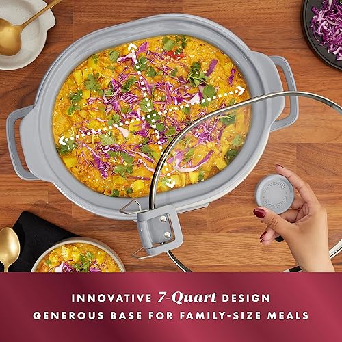 Miniatura 5 de Crockpot - Olla de cocción lenta programable de 7 cuartos de galón con acero inoxidable Sous Vide