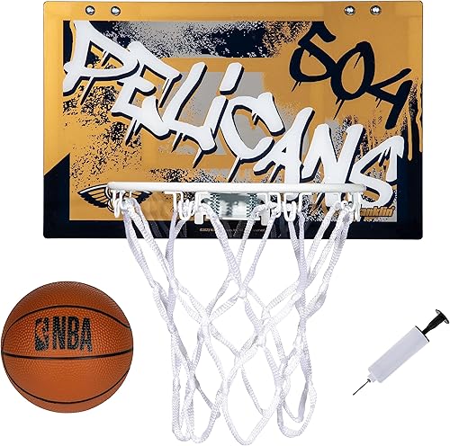 Miniatura 35 de Franklin Sports NBA Team Over the Door Aros de Baloncesto - Mini Aro de Baloncesto Interior para Niños + Juego de Pelota - Mini Aros para Fanáticos