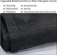 Vista 5 de Puerta magnética de malla con imanes actualizados - Modelo de tira completa, malla de fibra de vidrio resistente con imán, pantalla de puerta