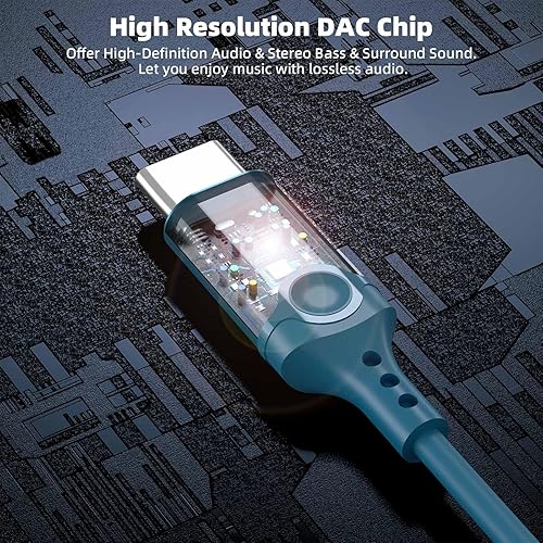 Miniatura 4 de COOYA Auriculares USB C para Samsung Galaxy S24 Ultra S23 FE Flip5 S22 A54 S21 Tipo C Auriculares con cable HiFi Cancelación de ruido Auriculares