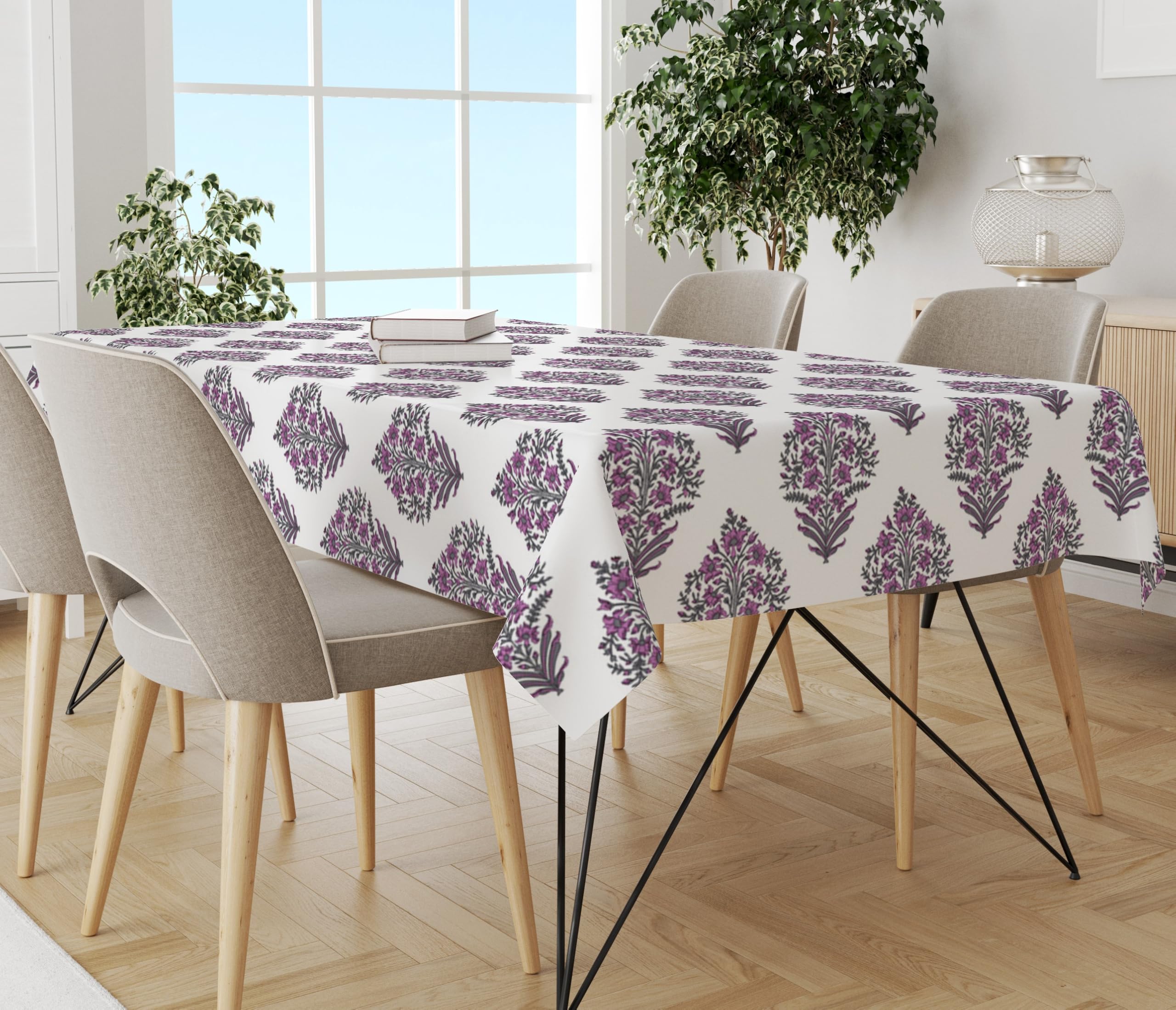 Trance Home Linen Premium Cotton Dining Table Cloth 4-Seater |Printed Rectangular - Seat Table Cover - Washable - Reusable Cloth Cover for Table top (48-60 inch, Madhuban Mauve) - Pack of 1 (B0D29CD9ZR) Amazon Price History, Amazon Price Tracker