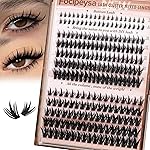 Focipeysa Manga Lash Clusters Natural Spike Eyelash Extensions Wispy Eyelashes Cluster Fluffy Lashes Extensions C-curl Clusters Lash Extensions Cosplay Individual Lashes (225pcs 10-16mm C-curl)