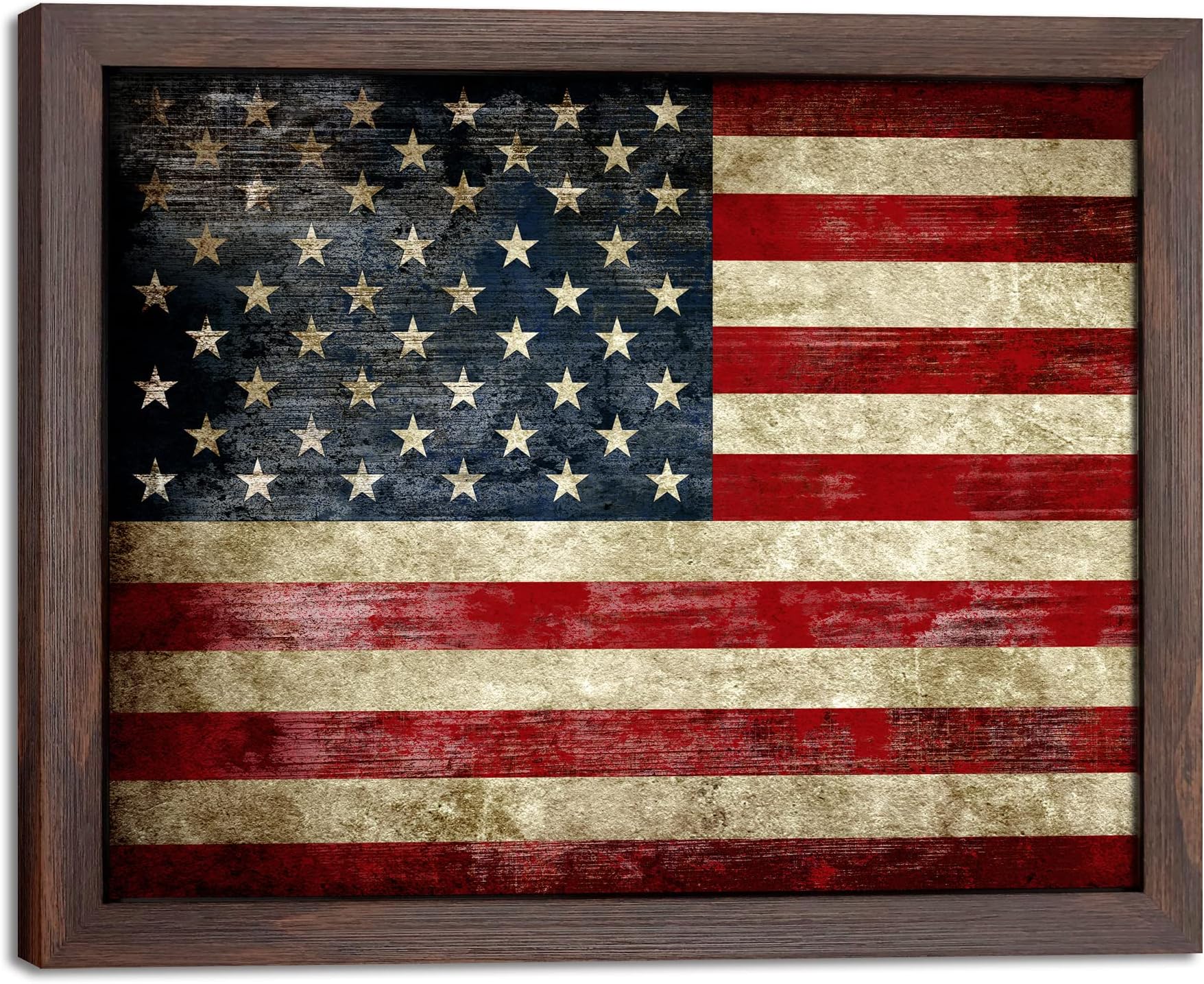 Sintuff Patriotic Wooden American Flag Box