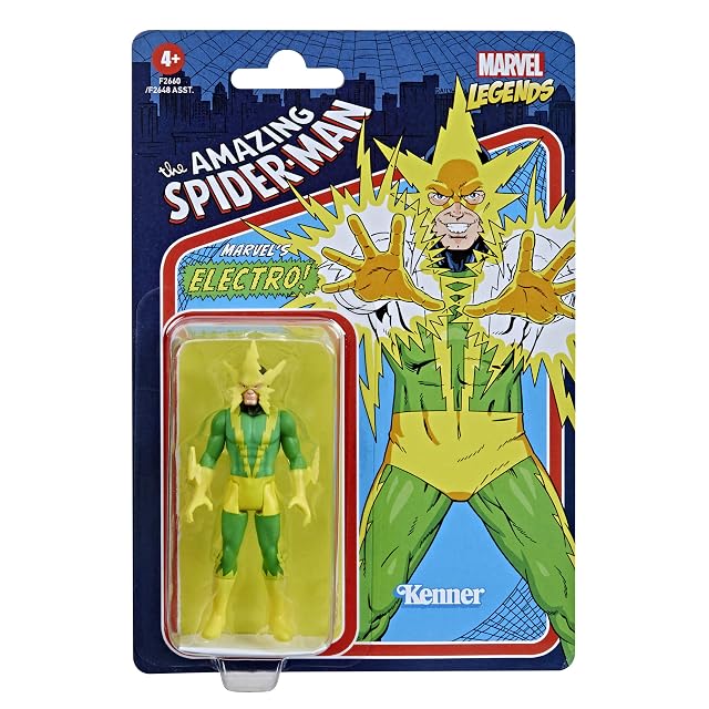 Foto 3 de 4 de Marvel Figura de acción de 9,5 cm de Electro Retro 375 Collection de Hasbro Legends