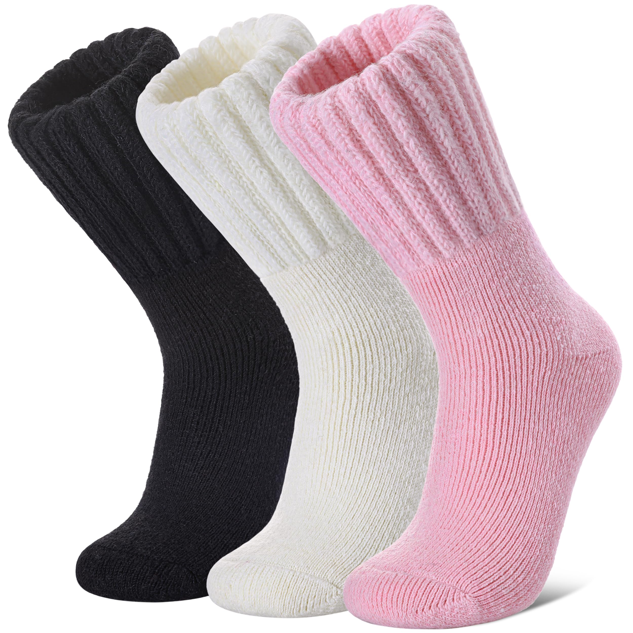 SDBINGBoot Socks for Women Winter Warm Soft Cozy Thick Thermal Hiking Crew Socks Gift 3 Pairs