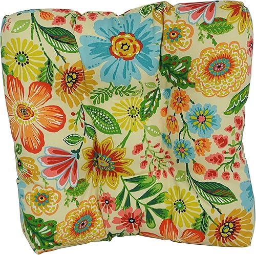Miniatura 2 de Blazing Needles Cojín cuadrado para silla de 19 pulgadas para exteriores, 19 x 19 pulgadas, manzanilla Gregoire 4 unidades
