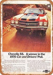 7 x 10 METAL SIGN - 1970 Chevelle SS - Vintage Rusty Look
