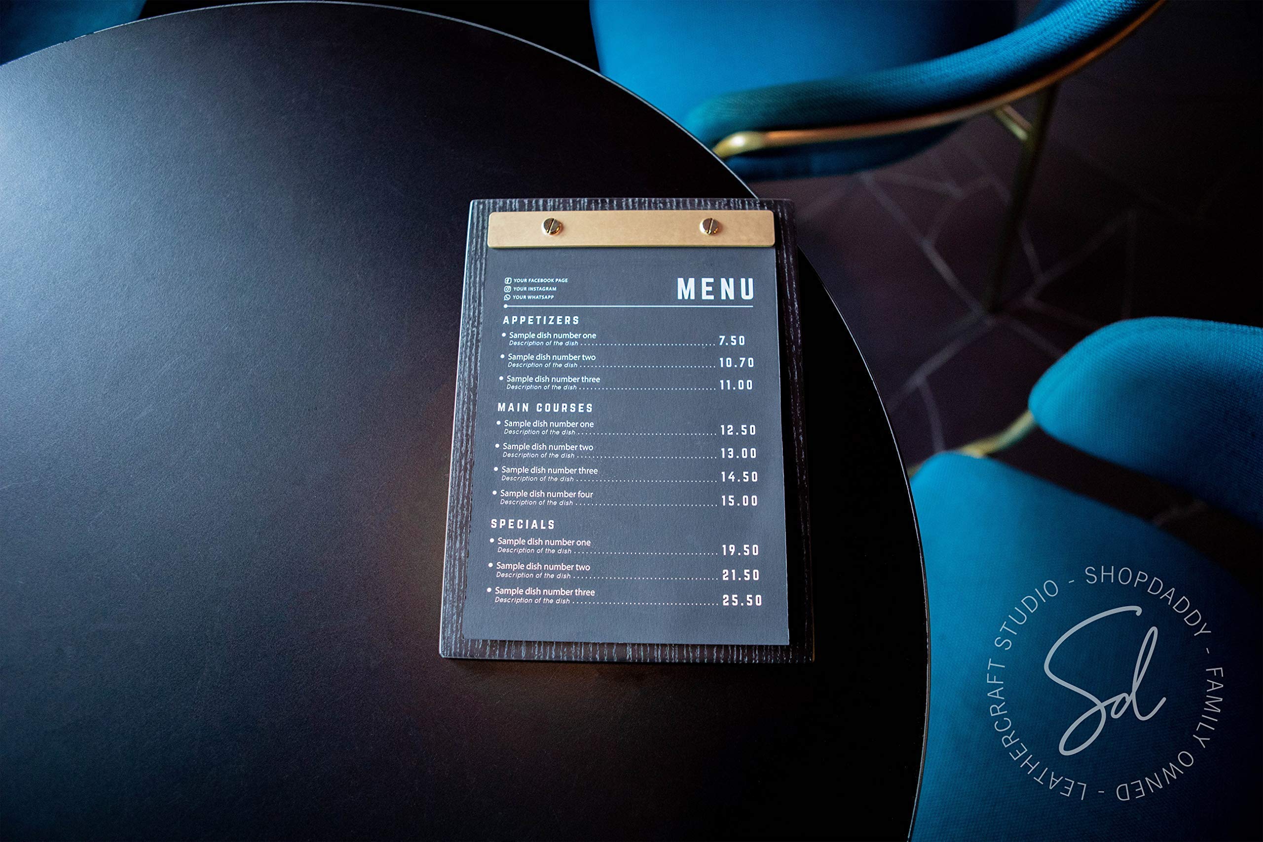 Wooden Menu Holder Menu Booklet-Menu Covers, Menu Board for Restaurant, Wood Clipboard, Hard Menu Covers, Restaurant Menu Covers, Menu Folder, Leather Menu Cover, Wooden Rustic Clipboards