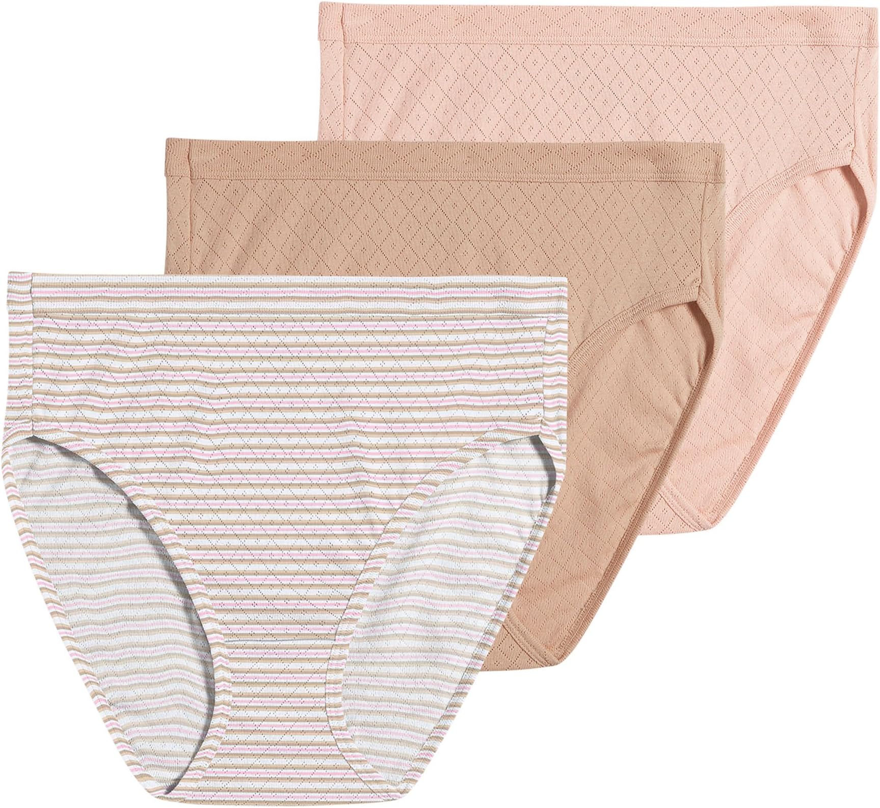 Jockey Women's Underwear 100% Cotton Elance Breathe Brief - 3 Pack