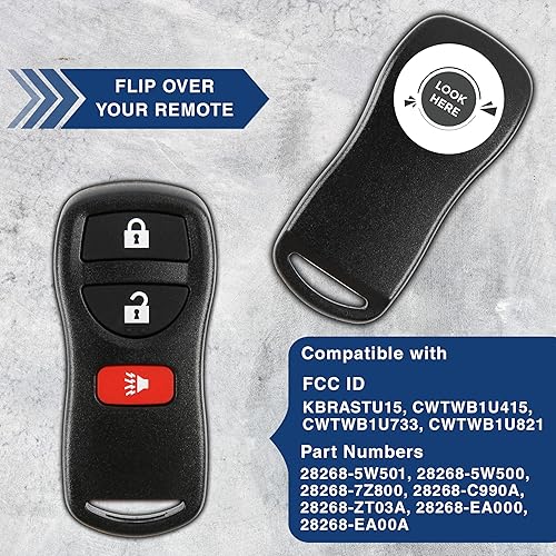 Miniatura 15 de 2 llaveros KeylessOption para Nissan Titan Rogue Infiniti Remiti, 2002, 2003, 2004, 2005, 2006, 2007, 2008, 2009, 2010, 2011, 2012, 2013, 2014