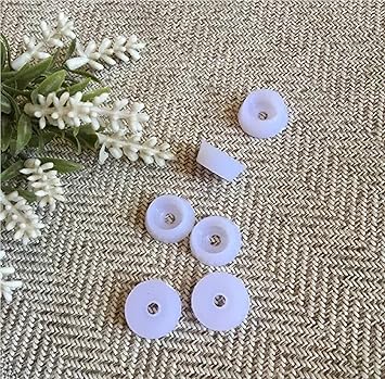 UNIQUELLA Pack of 8 Heavy Quality Round Furniture Pads Feet Glides Sliders Carpet Saver Floor Protectors Surface Protection for Chair Leg Caps Non Slip Grippers White Buffer Mounting Screw Included.