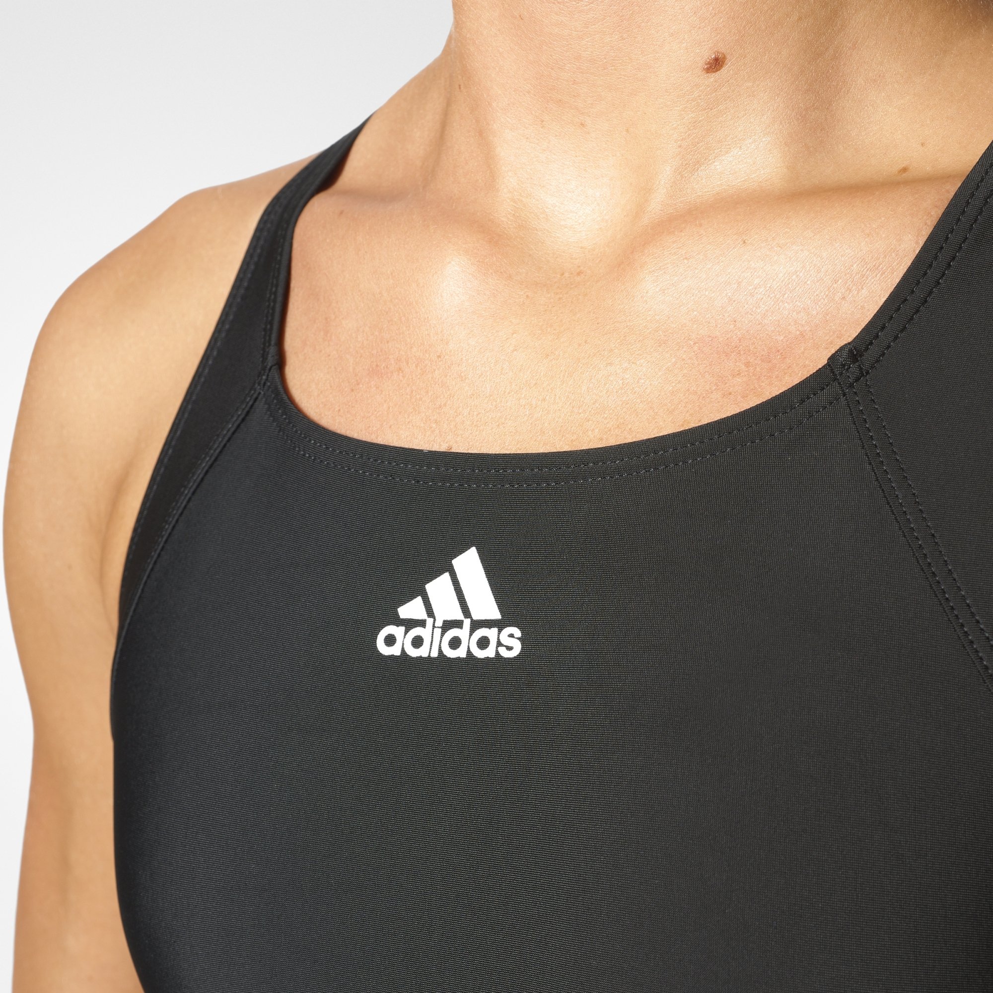adidas Damen Infinitex Essence Core 3-Stripes Bikini, Black/White, 38