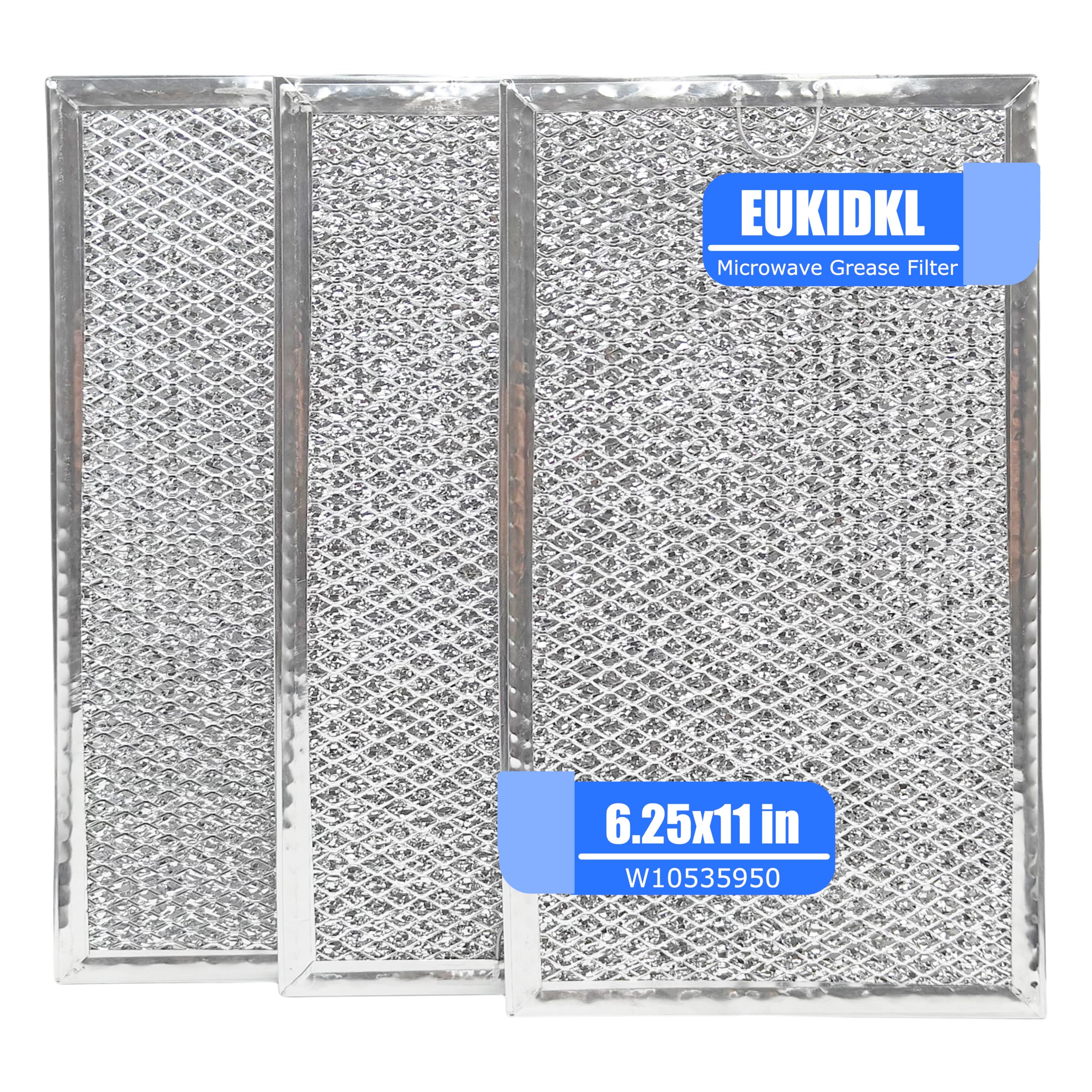 W10535950 PS8769987 Compatible with Whirlpool Microwave Grease Filter 3-Pack