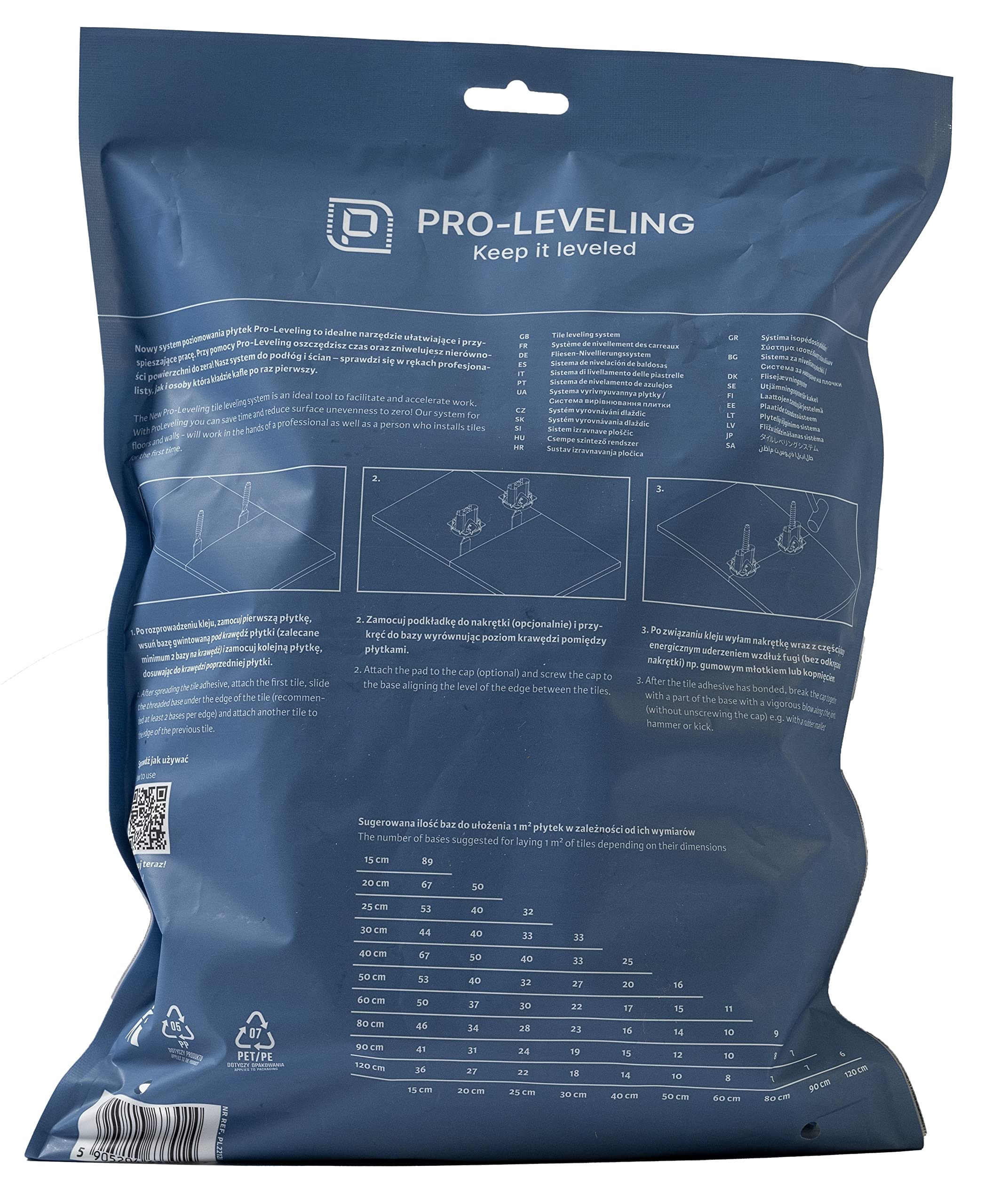 Croisillon autonivelant à visser base droite 2 mm (500)