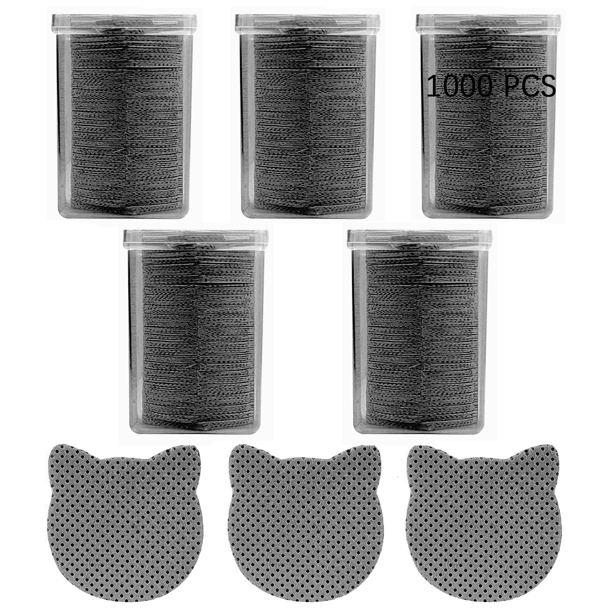 Beyoslf Lint Free Nail Wipes, 1000 PCS Nail Polish Remover Lash Extension Glue Wipes for Lash Extension Supplies, Soft Lint Free Glue Cleaning Pads for Gel Nail Polish Remover, Black