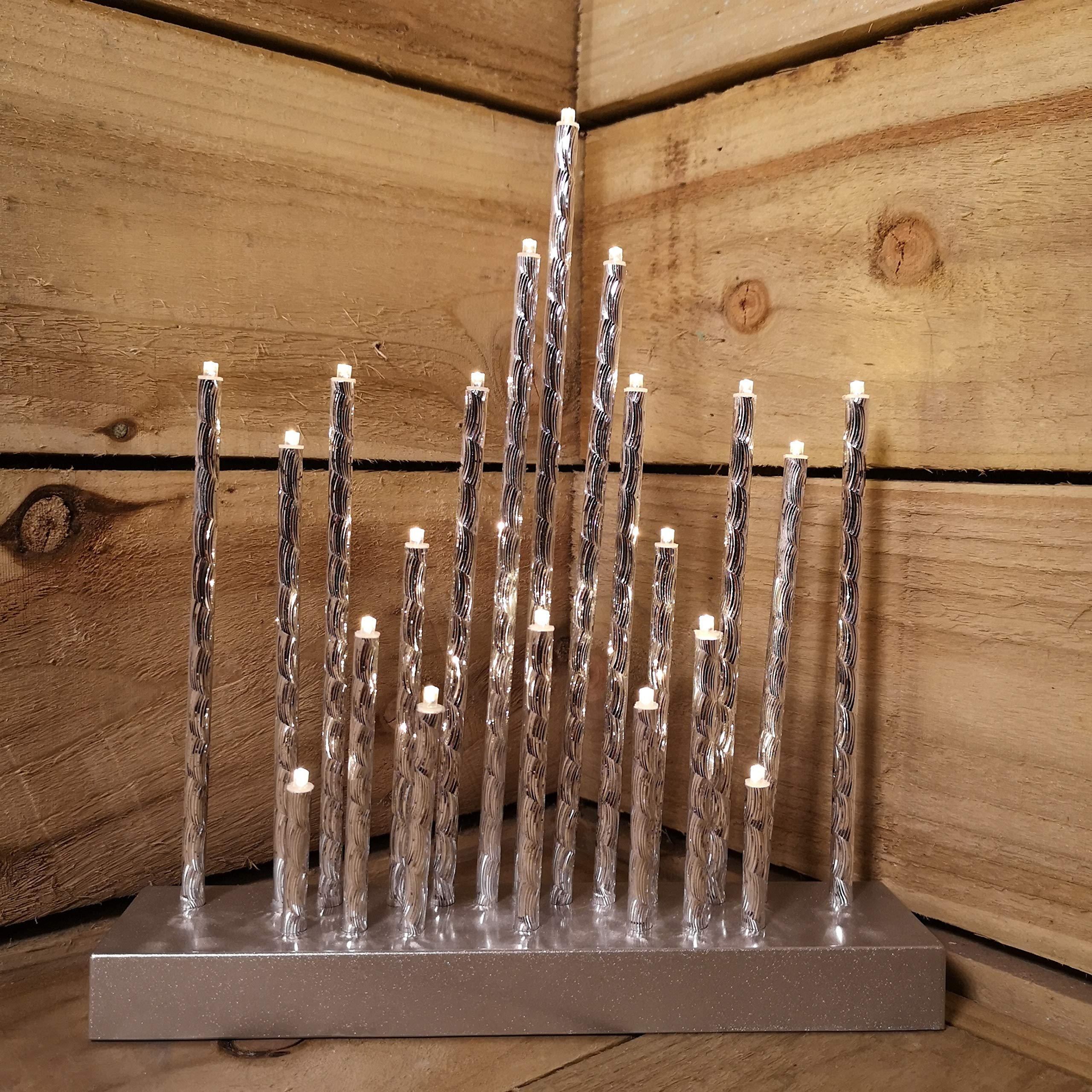 Premier 27cm Aluminium Candlebridge with 20 Warm White LED's