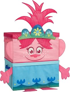 Idea Nuova DreamWorks Trolls Poppy Figural 2 Piece Stackable Storage Set, pink