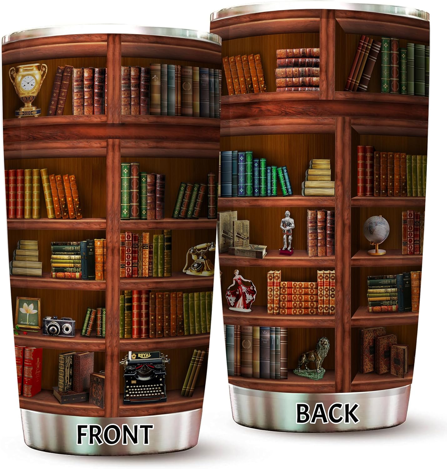 Book Tumbler Library Travel Mug Bookish Gifts For Book Lovers Women Librarian - Bookish Gifts For Readers - Reading Mug Bookshelf Mugs Nerd Writer Stainless Steel Tumbler 20oz Coffee Cups With Lid - Image 7