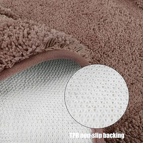 Miniatura 7 de TOMORO Tapete de baño de microfibra antideslizante  Extra absorbente y de secado rápido, con respaldo impermeable, de lujo, para puerta de hotel y