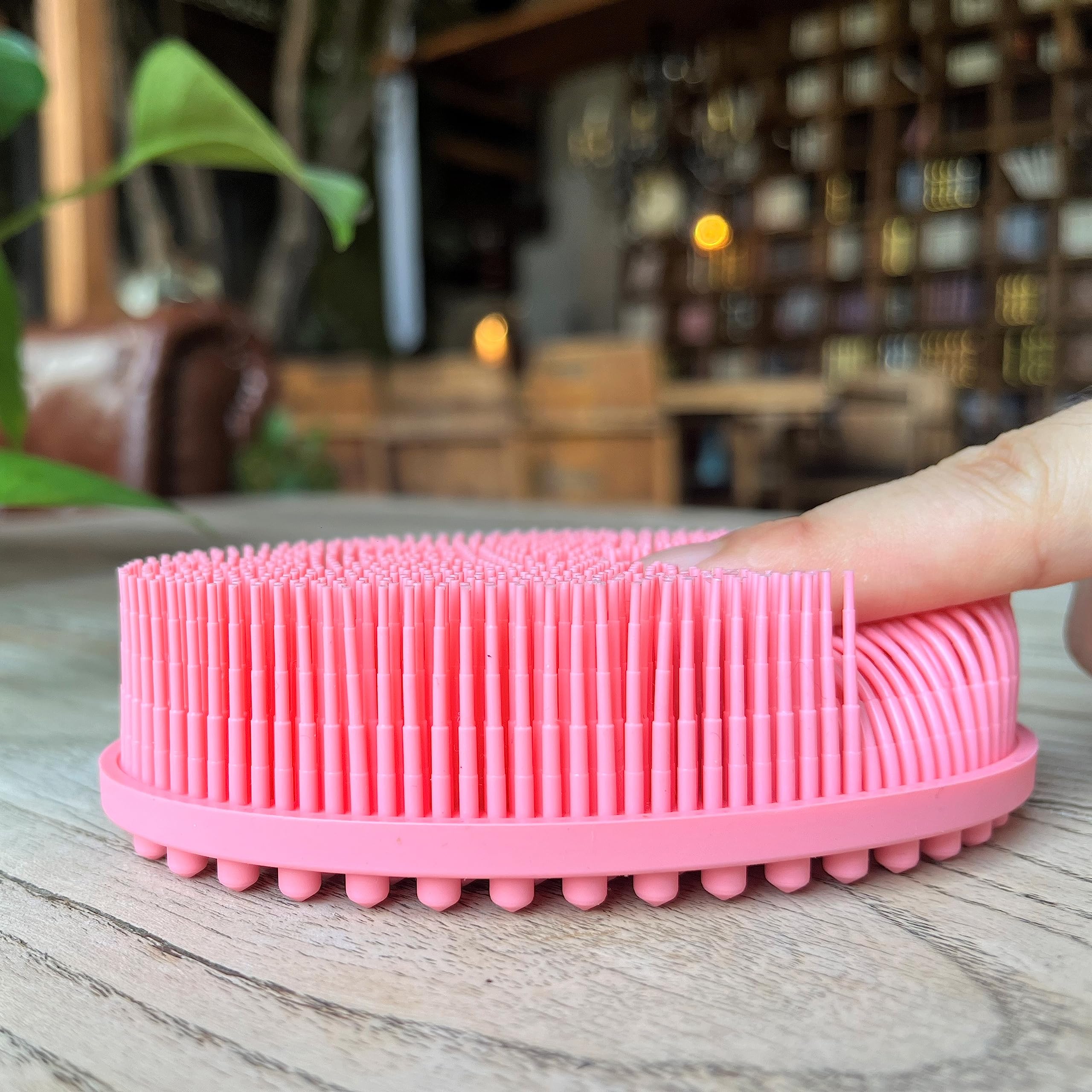 Premium Sensory Brush for Kids or Autism,Soft Silicone Body Scrubber,2 in 1 Sensory Room Occupational Therapy Brushes,Silicone Loofah,Pet Shower Brush Bath Brush Shampoo Brush