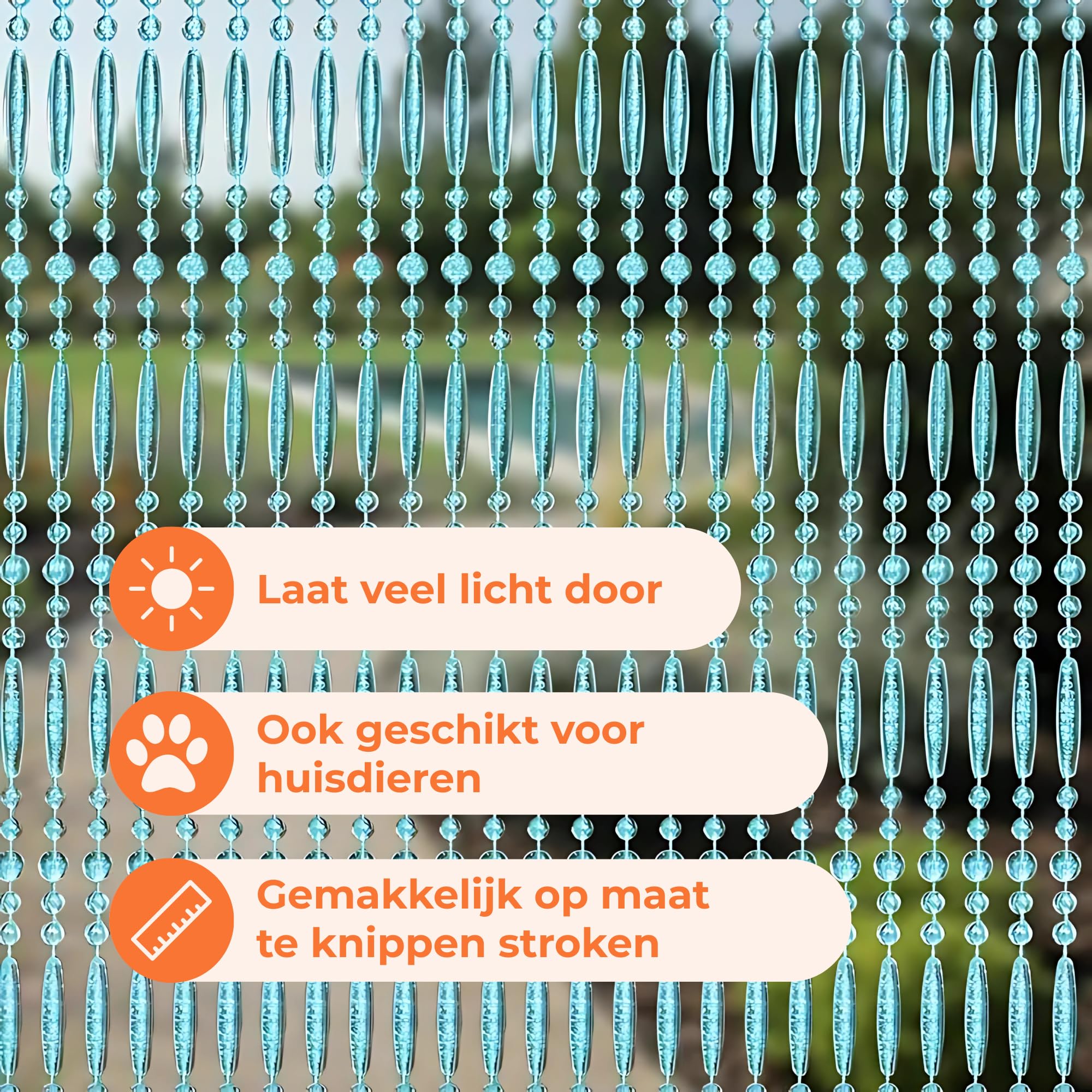 Trente Vliegengordijn, verschillende maten en kleuren, balkondeur, vliegengaas, insectenbescherming Luxe, vliegengordijn, wit, 100 x 230 cm