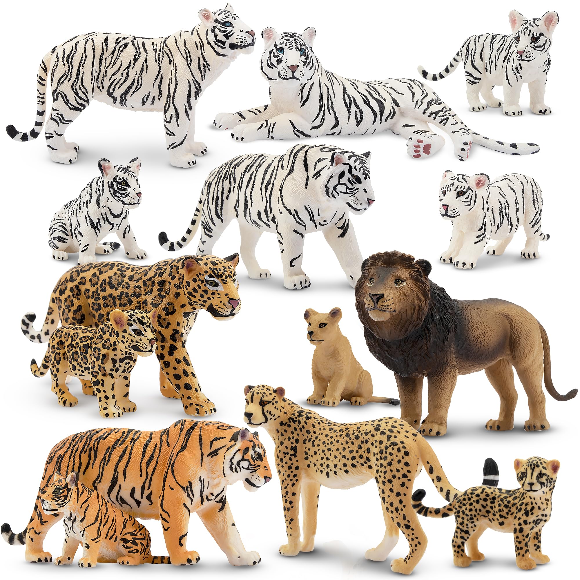 Amazon.com: Toymany 14PCS Realistic Jungle Animals Figurines