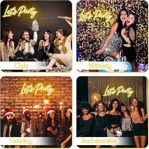 Miniatura 7 de Kavaas Letrero de neón para decoración de pared, 16.5 x 6.9 pulgadas, letrero de neón para cumpleaños, boda, despedida de soltera, decoración de