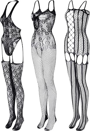 Amazon.com: 3 piezas de malla negra vestidos de malla de lencería de malla  hueco de red ropa de dormir para las mujeres Favor (juego de colores 7) :  Ropa, Zapatos y Joyería