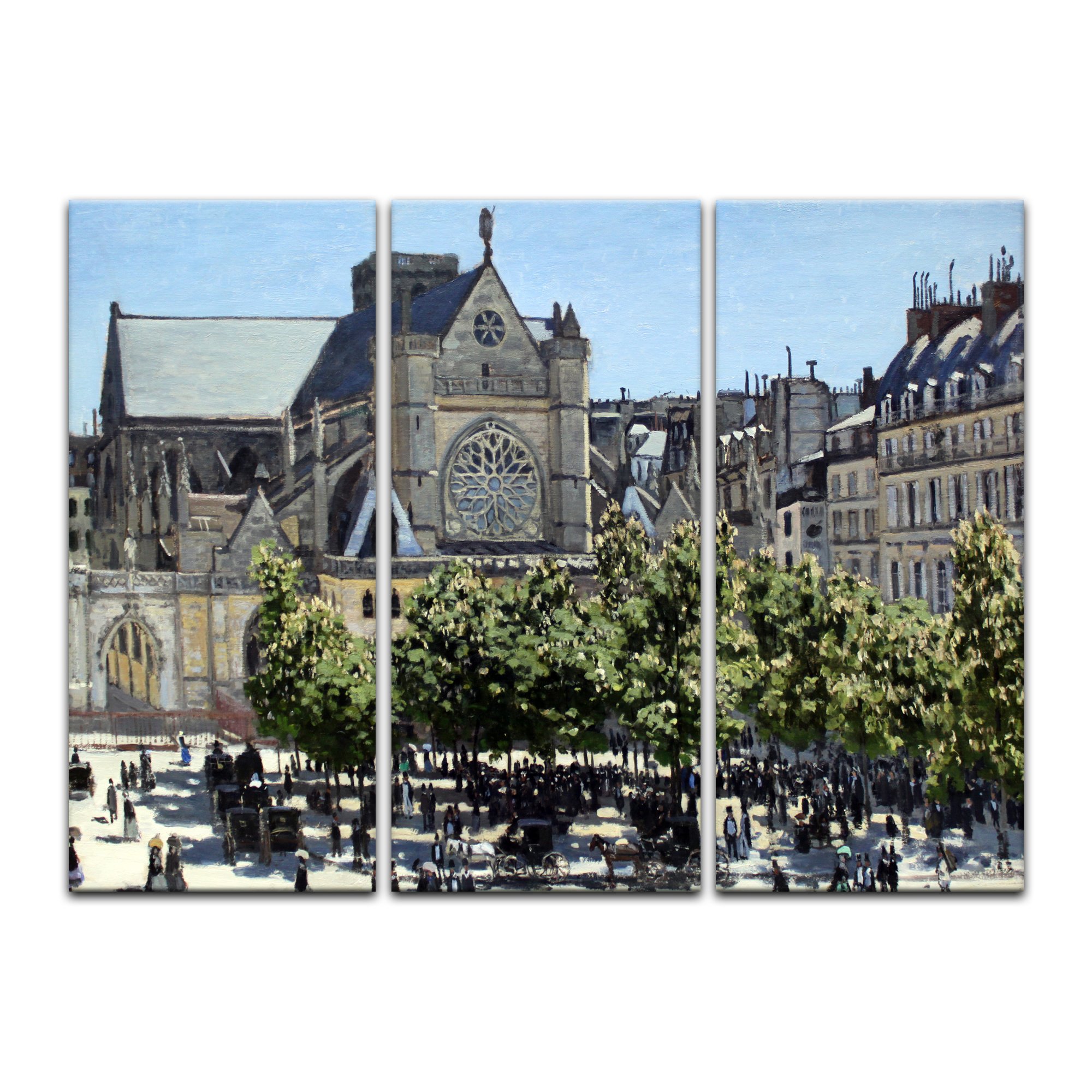 Leinwandbild Claude Monet – Saint Germain L'Auxerrois In Paris, 60x50 Cm, Fertig Gerahmt Zum Aufhängen