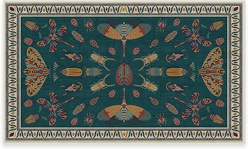 RUGGABLE x Iris Apfel - Alfombra lavable perfecta y moderna para sala de estar, dormitorio, cocina, apta para mascotas y niños, resistente a las