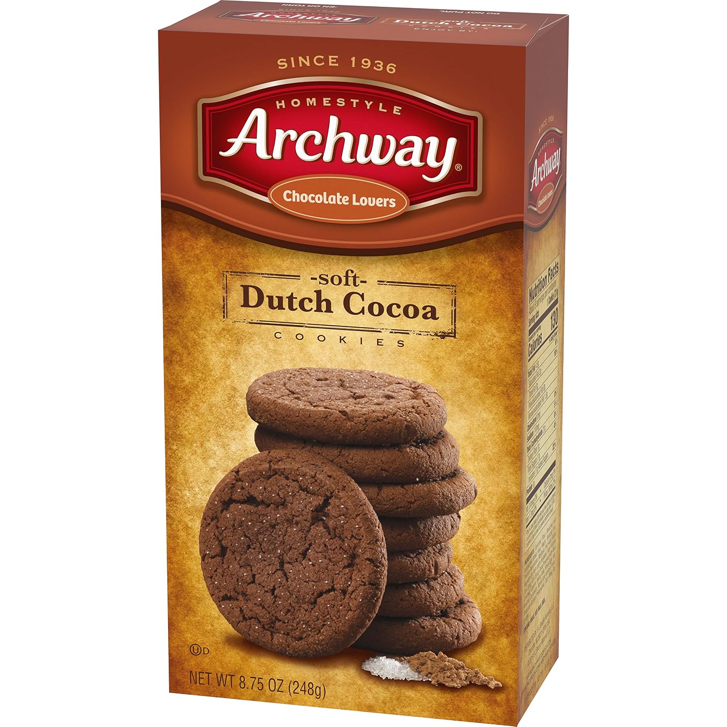 Archway Home Style Original Dutch Cocoa Cookies, 8.75 Oz ( Pack of 3)