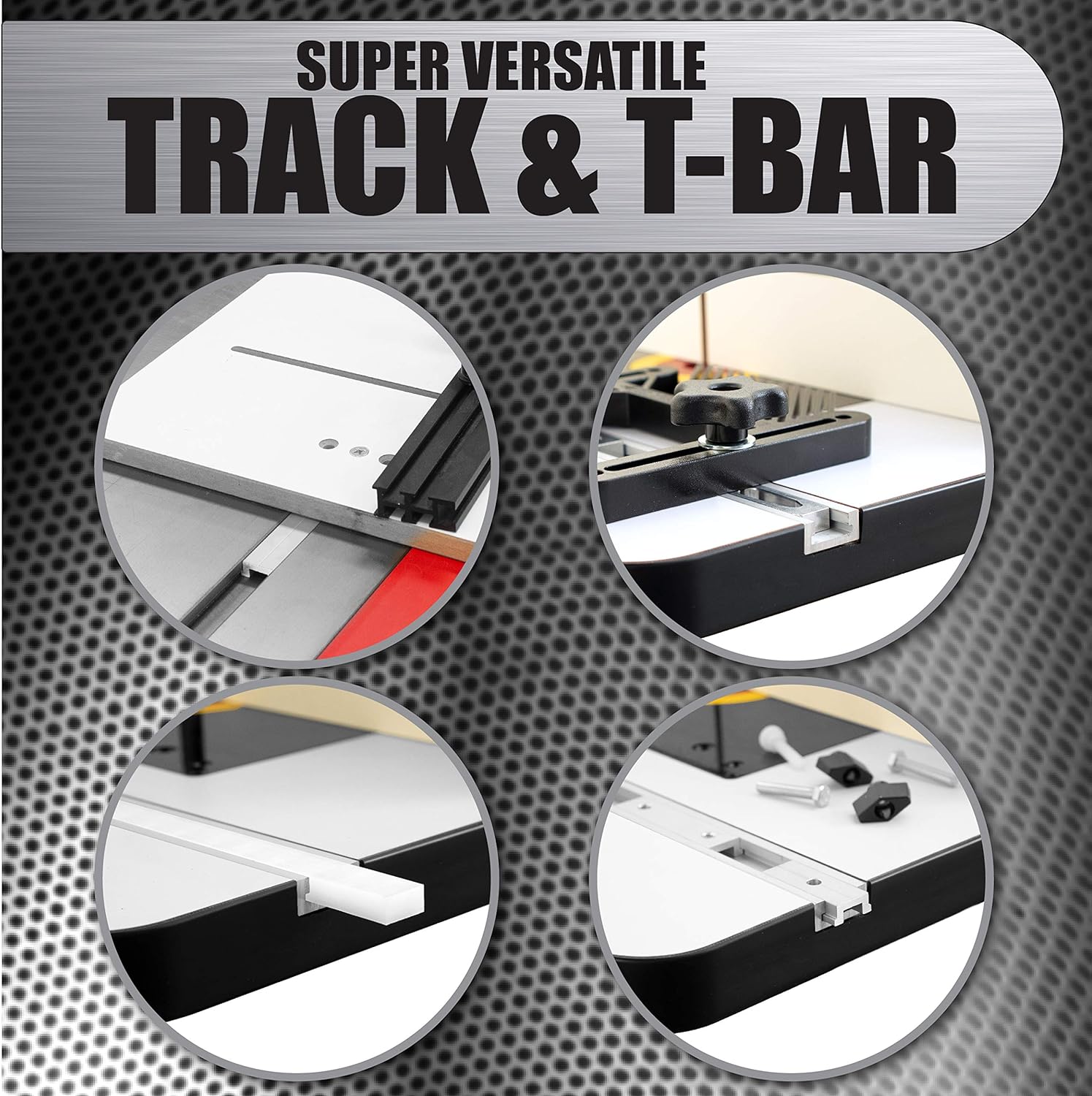 Peachtree Woodworking Supply Anodized Aluminum Miter T Track w/T-Bar Rail for Jigs Fixtures Sleds Router Tables and General Woodworking 32 inch MADE IN THE USA