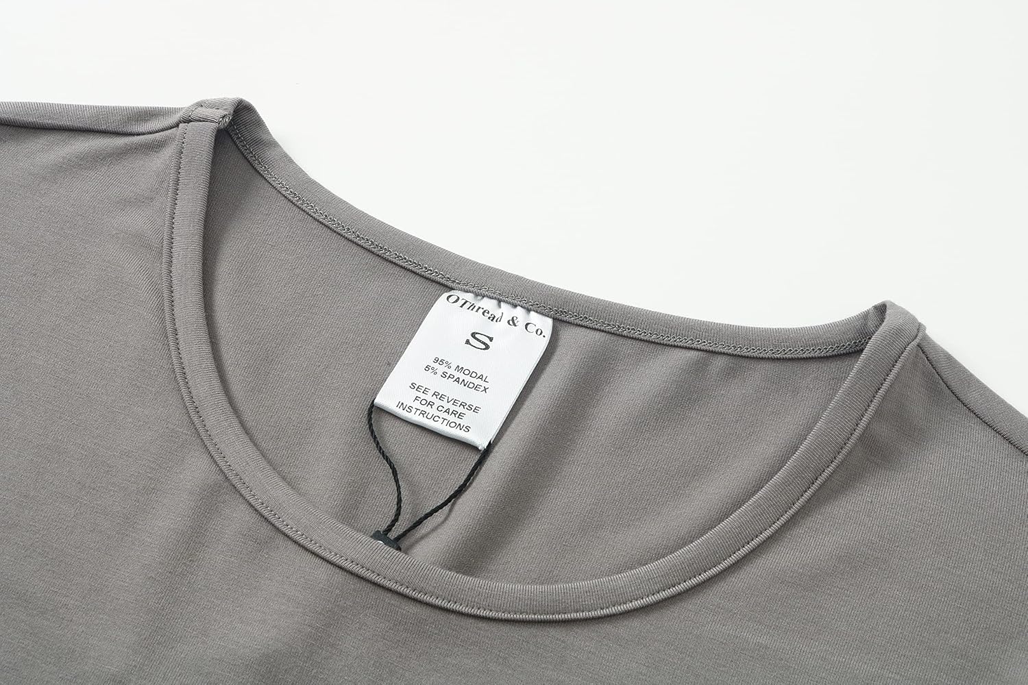 OThread & Co. Women's Long Sleeve Crop Top Comfy Thumb Hole Shirts Basic Stretch Layer - Image 5