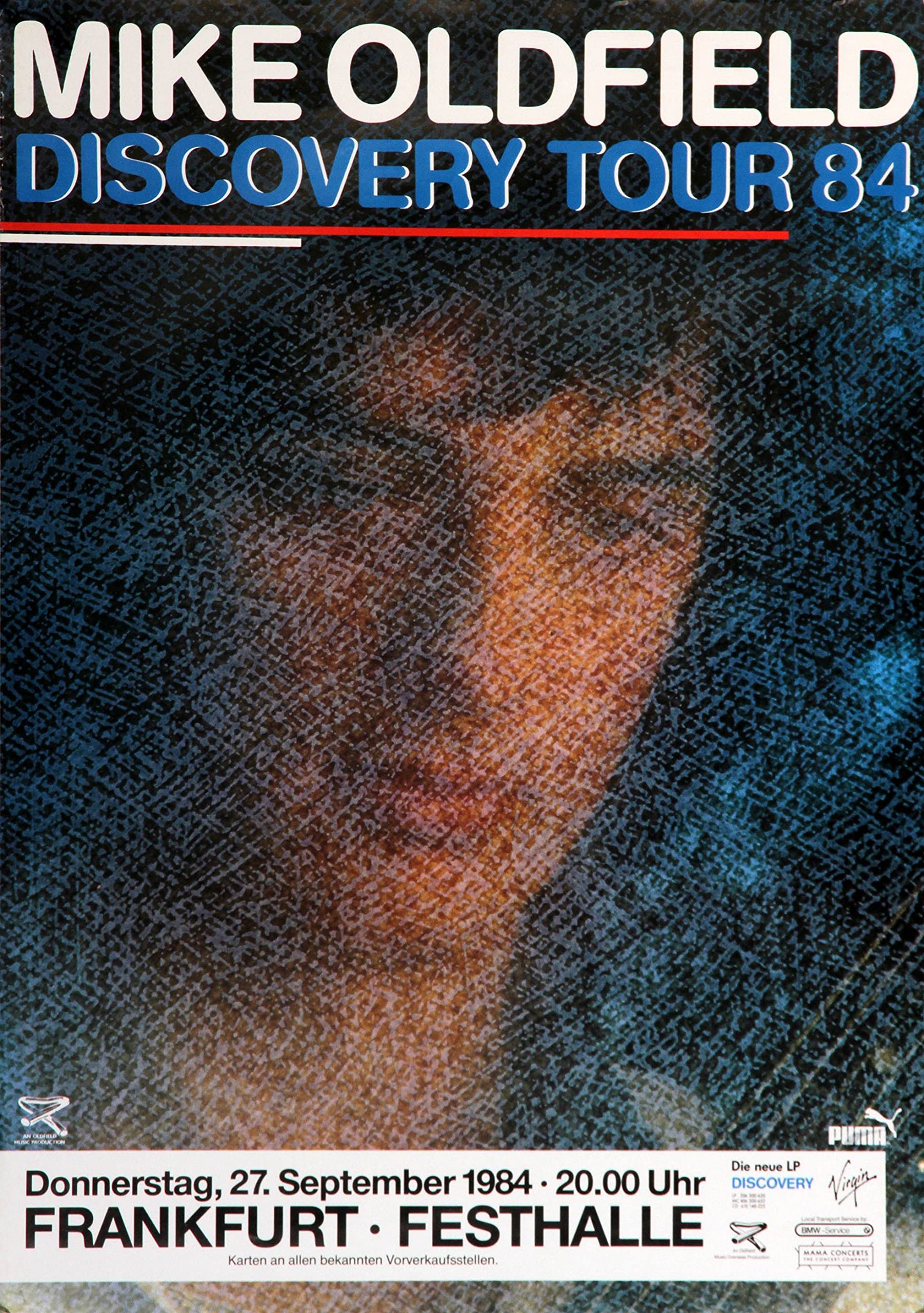 Premium Poster/Plakat | DIN A1 | Wanddeko | Live Konzert Veranstaltung » Mike Oldfield - Discovery Tour ´84, Frankfurt 1984 «