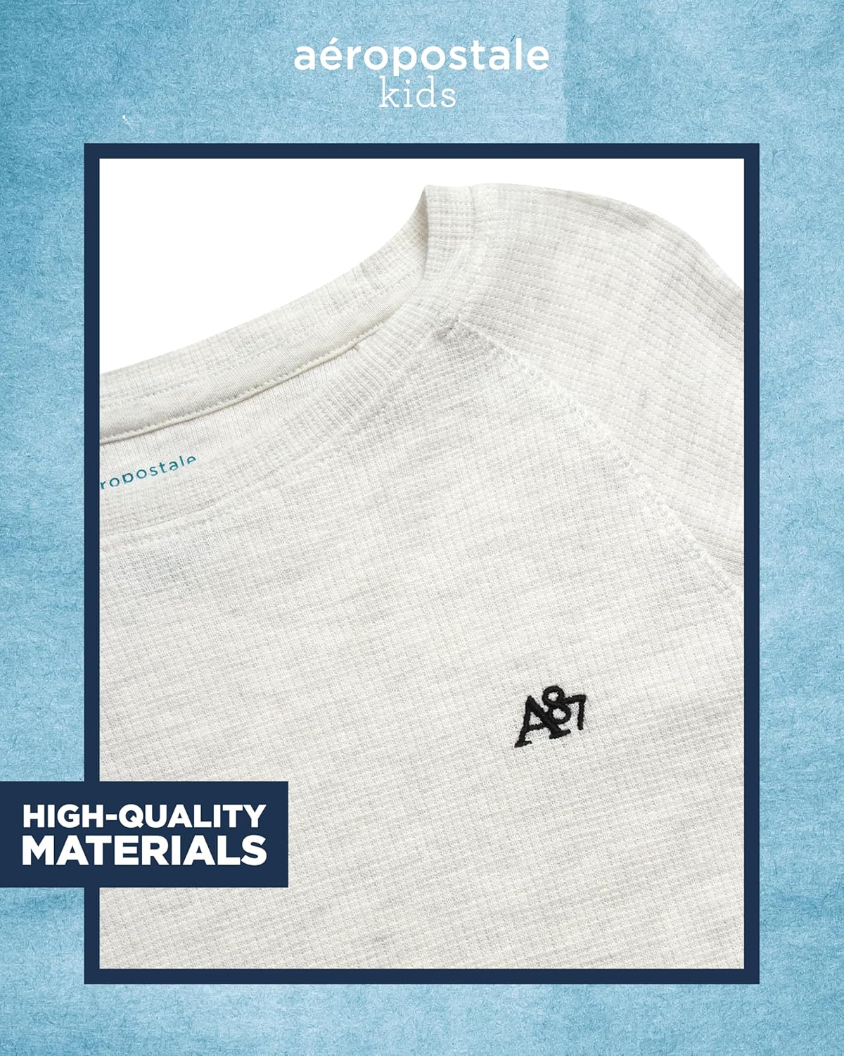 AEROPOSTALE Boys Long Sleeve Shirt - Soft Blended Crewneck Thermal Long Sleeve Shirts for Boys - Warm Baselayer Shirt (8-16) - Image 3