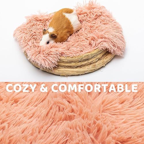 Miniatura 3 de FAITUCOS Paquete de 4 mantas de conejillo de indias, accesorios cálidos y acogedores para jaula de mascotas para conejillo de indias, erizo, conejo,
