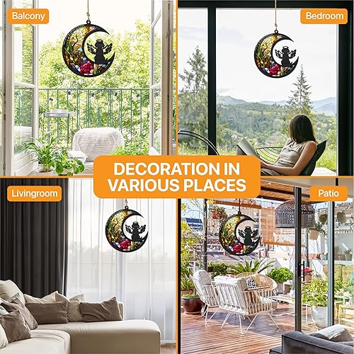 Miniatura 6 de Atrapasoles conmemorativo para perros, personalizado con nombre, fecha, razas de perros, atrapasoles para pérdida de mascotas, atrapasoles de luz de