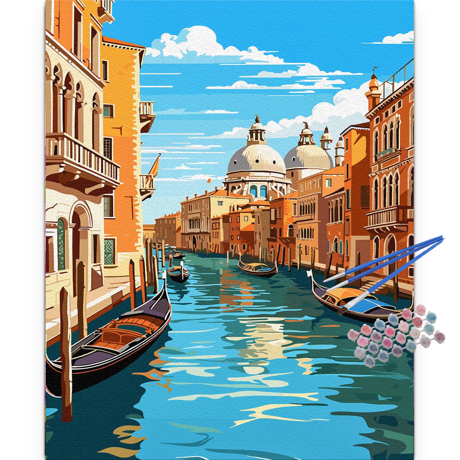 Amazon.com: JUJUHOOD Venice Street Paint by Numbers Kit for Adults