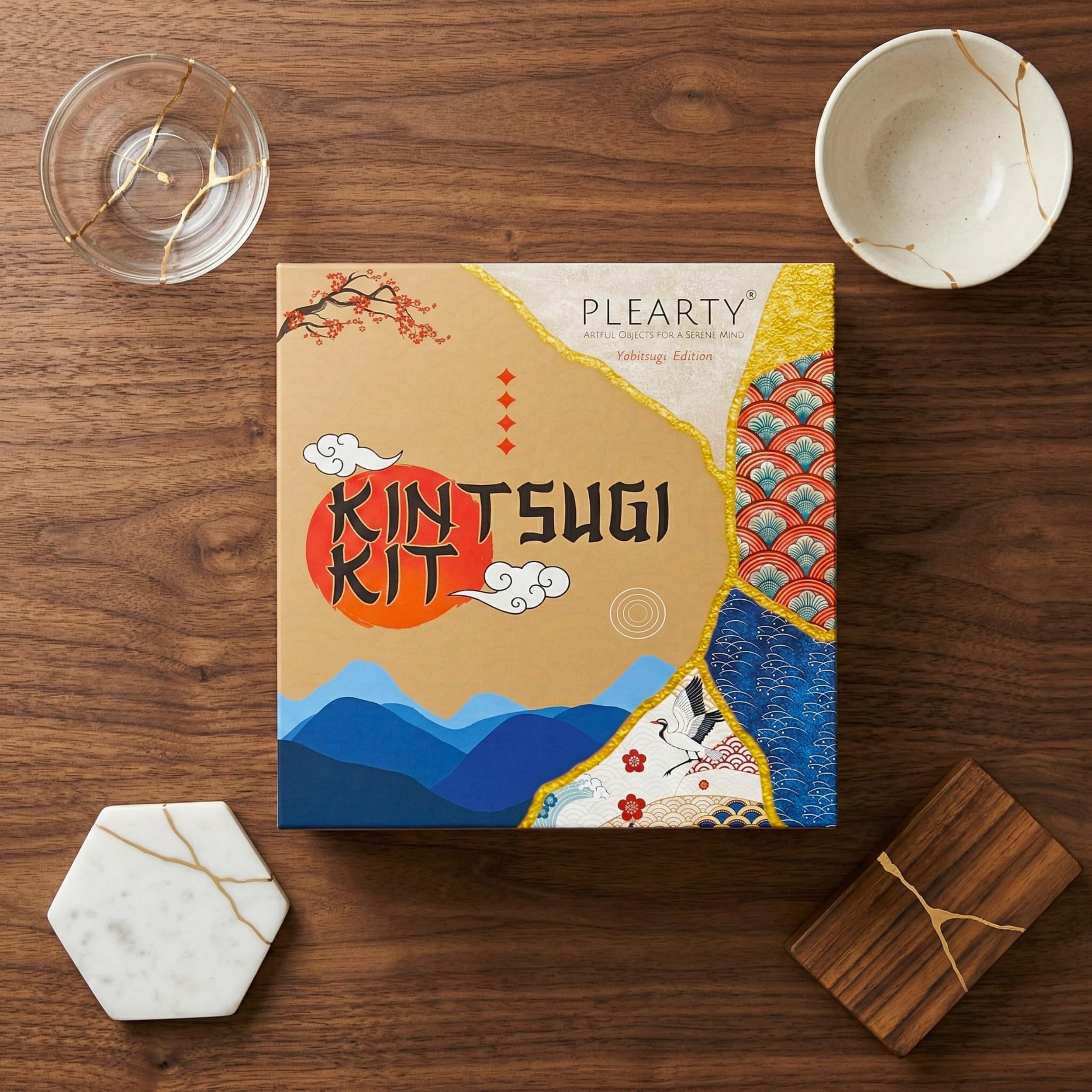 Kintsugi zestaw naprawczy z kompletną 15-stronną broszurą, instrukcja do samodzielnego wykonania zestawów rzemieślniczych dla dorosłych, japoński zestaw naprawczy do garncarstwa, zestaw naprawczy 60