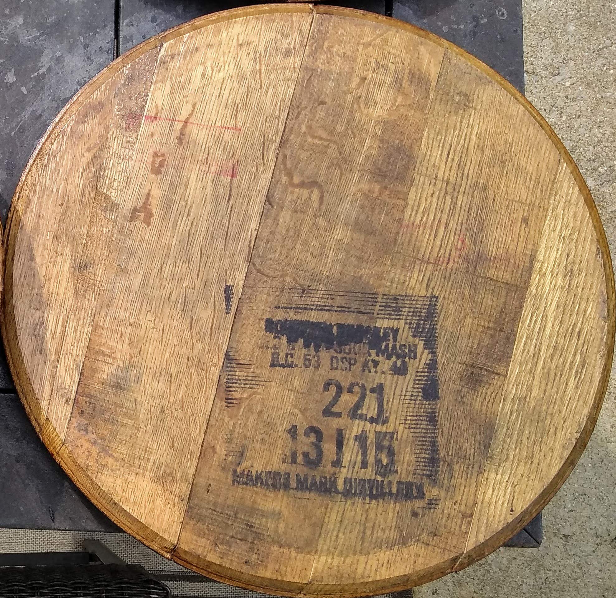 Buy Makers Mark Bourbon Whiskey Barrel Top Lazy Susan - Made from an