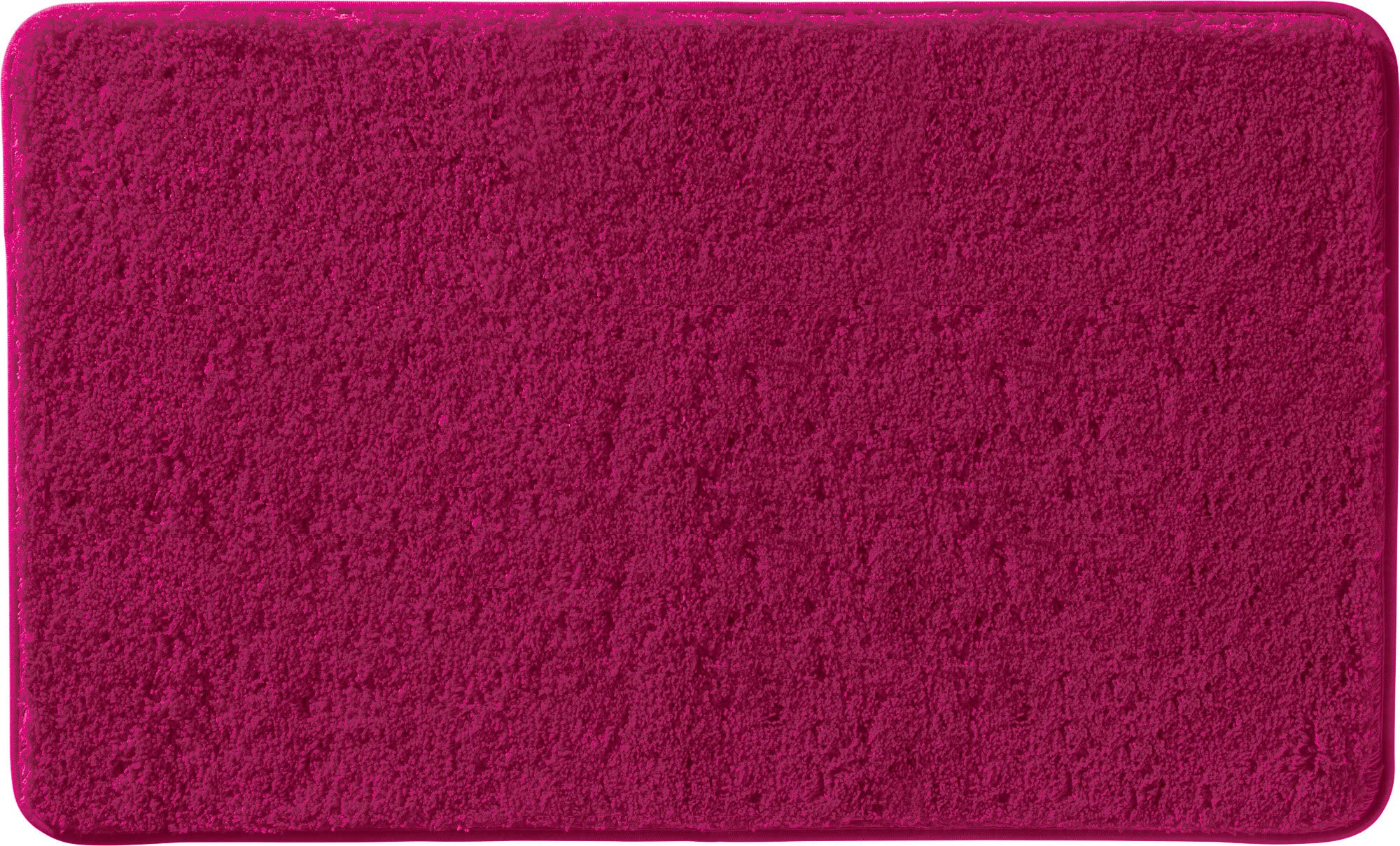 Erwin Müller Badematte, Badteppich, Badvorleger Rhodos Uni rutschhemmend Fuchsia Größe 70x120 cm - ultraweich, extrem saugfähig, flusenarm