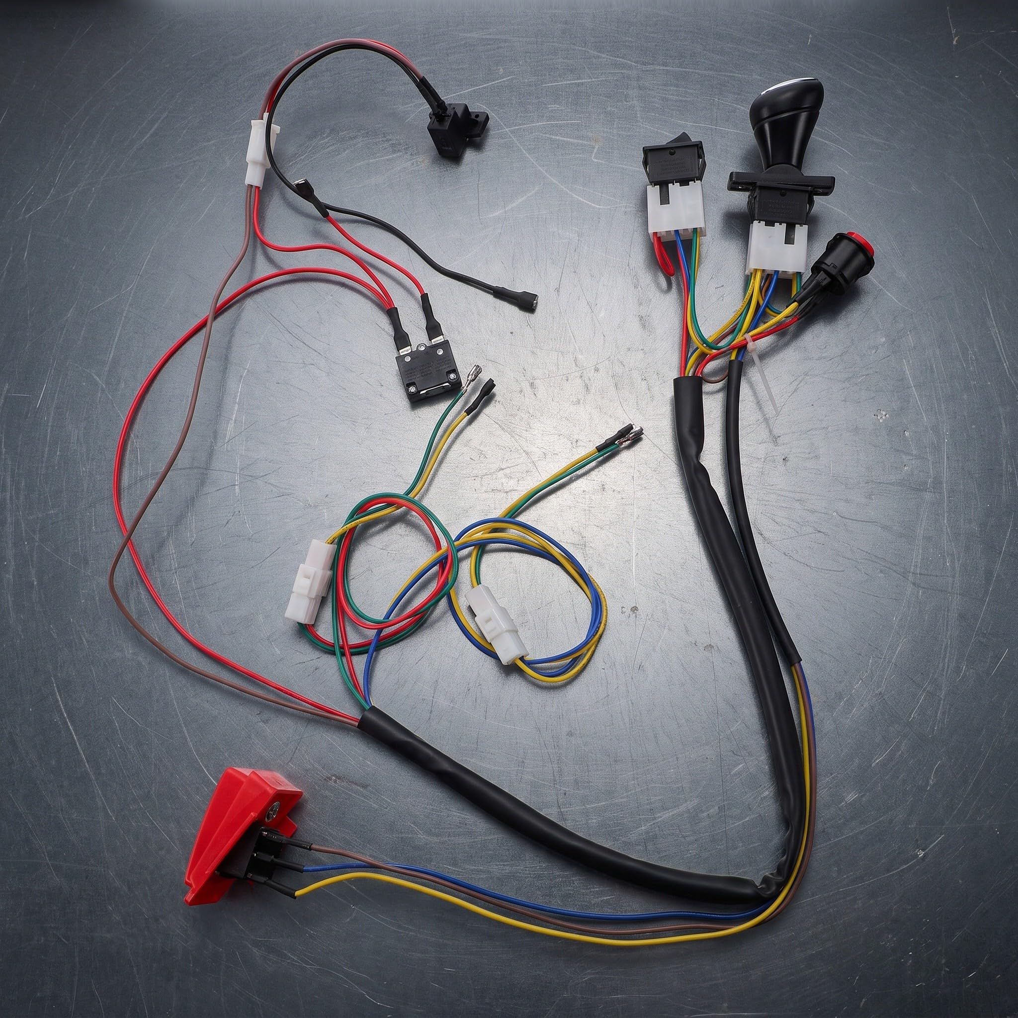 ibasenice Wymiana przewodów w samochodzie elektrycznym dla dzieci w celu | Zintegrowany kabel przełącznika, przyspieszenia, zabezpieczenie przed przeciążeniem, struktura sterowania do przodu i do tyłu