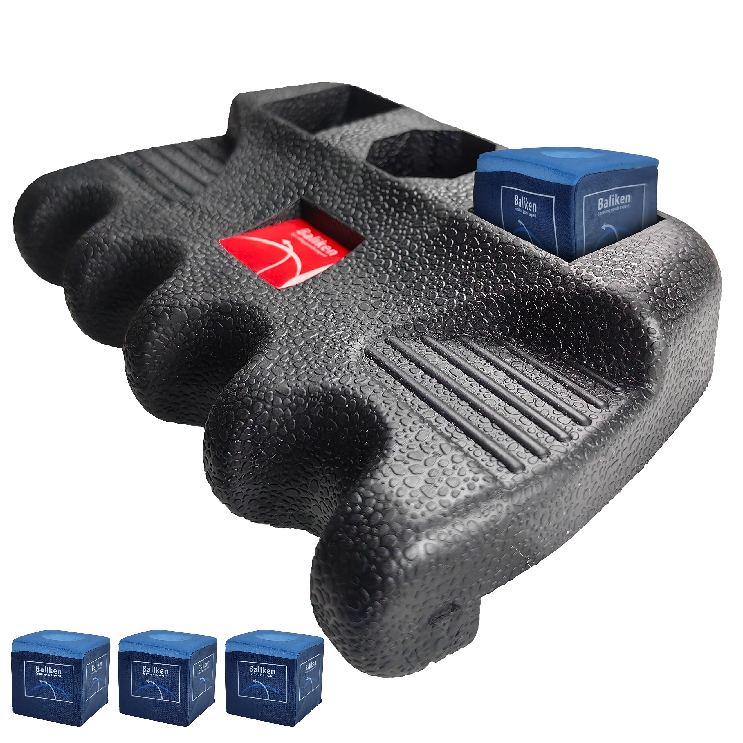 WaLiken Pool Stick Holder – Heavy Duty Base Pool Cue Holder for Billiards Accessories and Equipment – Portable, Compatible, Easy to Use – Fits in Most Billiard Cases’ Pockets(4 cue red)